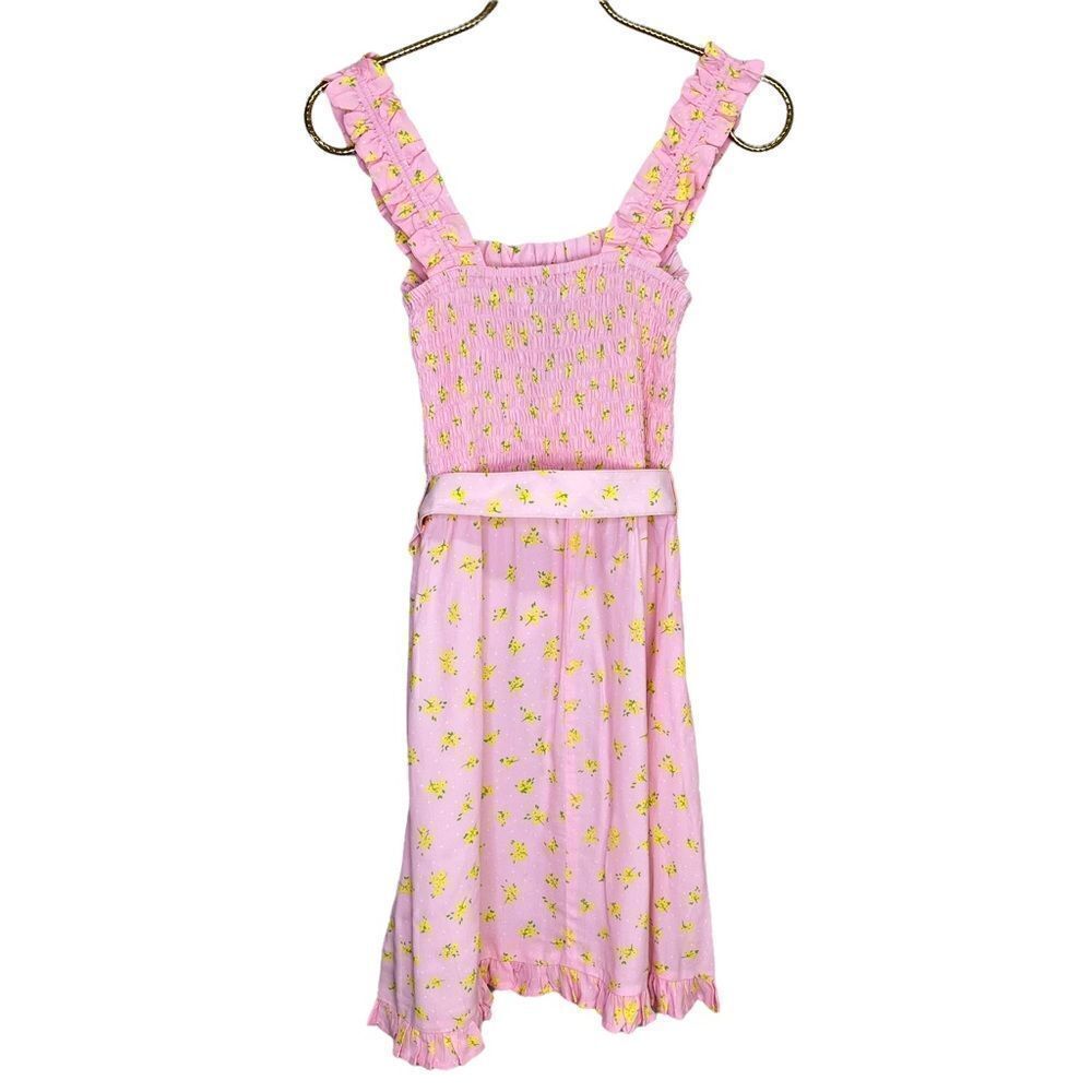 NEW Faithfull the Brand Mid Summer Mini Dress in Luda Floral Print Pink Small - Picture 4 of 14